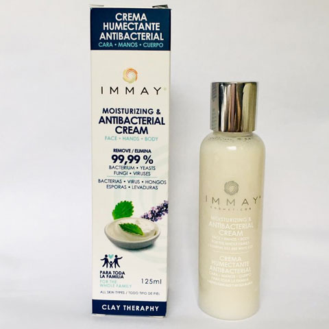 Crema hidratante antibacterial de 5 ceites esenciales /Arcilla Blanca