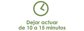 Dejar actuar de 10 a 15 minutos
